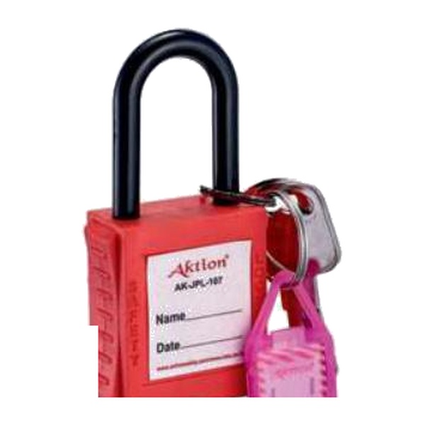 AK-JPL-107(PS) Safety Lockout Padlock with Photo Labels (Plastic Shackle 40mm)
