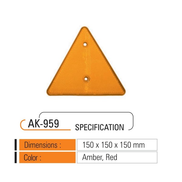 AK-959 Triangular Road Reflector (150mm)